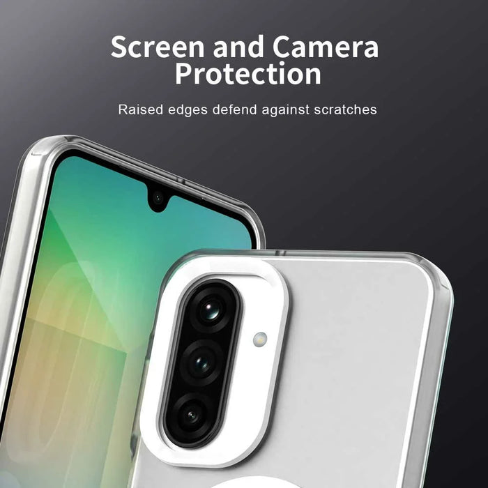 For Samsung Galaxy A26 5G Magnetic Case Anti Drop Hybrid Phone Back Cover - White - 7