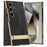 GKK For Samsung Galaxy S24 Ultra Case Electroplated PC + PU Phone Shell with Kickstand - Black - 1