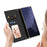 GKK For Samsung Galaxy S25 Ultra Case with Card Holder Mirror Electroplate Leather Flip Cover Rhombus Pattern - Black - 2