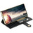 GKK For Samsung Galaxy S25 Ultra Case with Card Holder Mirror Electroplate Leather Flip Cover Rhombus Pattern - Black - 3