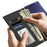 GKK For Samsung Galaxy S25 Ultra Case with Card Holder Mirror Electroplate Leather Flip Cover Rhombus Pattern - Black - 4
