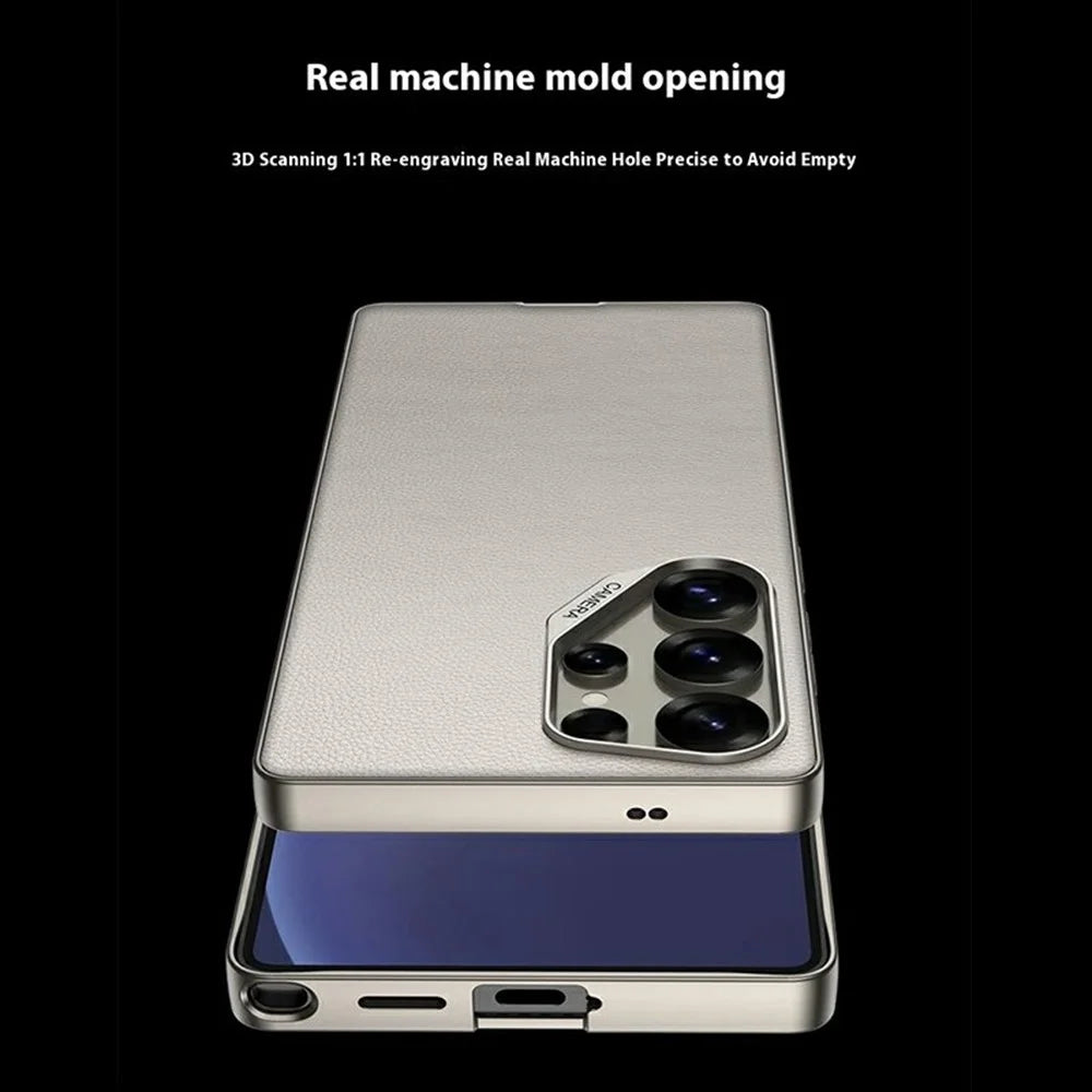 GKK For Samsung Galaxy S25 Ultra Case Hybrid PU Phone Back Cover Skin Touch - Carbon Fiber Texture - 5