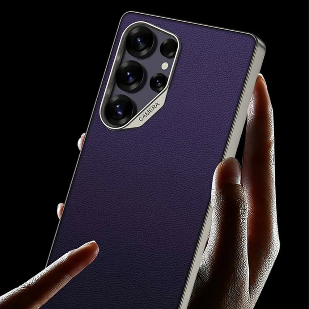 GKK For Samsung Galaxy S25 Ultra Case Hybrid PU Phone Back Cover Skin Touch - Carbon Fiber Texture - 6