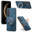 For Samsung Galaxy A35 5G Phone Case with Rotating Kickstand Stress Relief Retro Leather Back Cover - Blue - 1