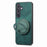 For Samsung Galaxy A55 5G Phone Case with Rotating Kickstand Stress Relief Retro Leather Back Cover - Green - 3