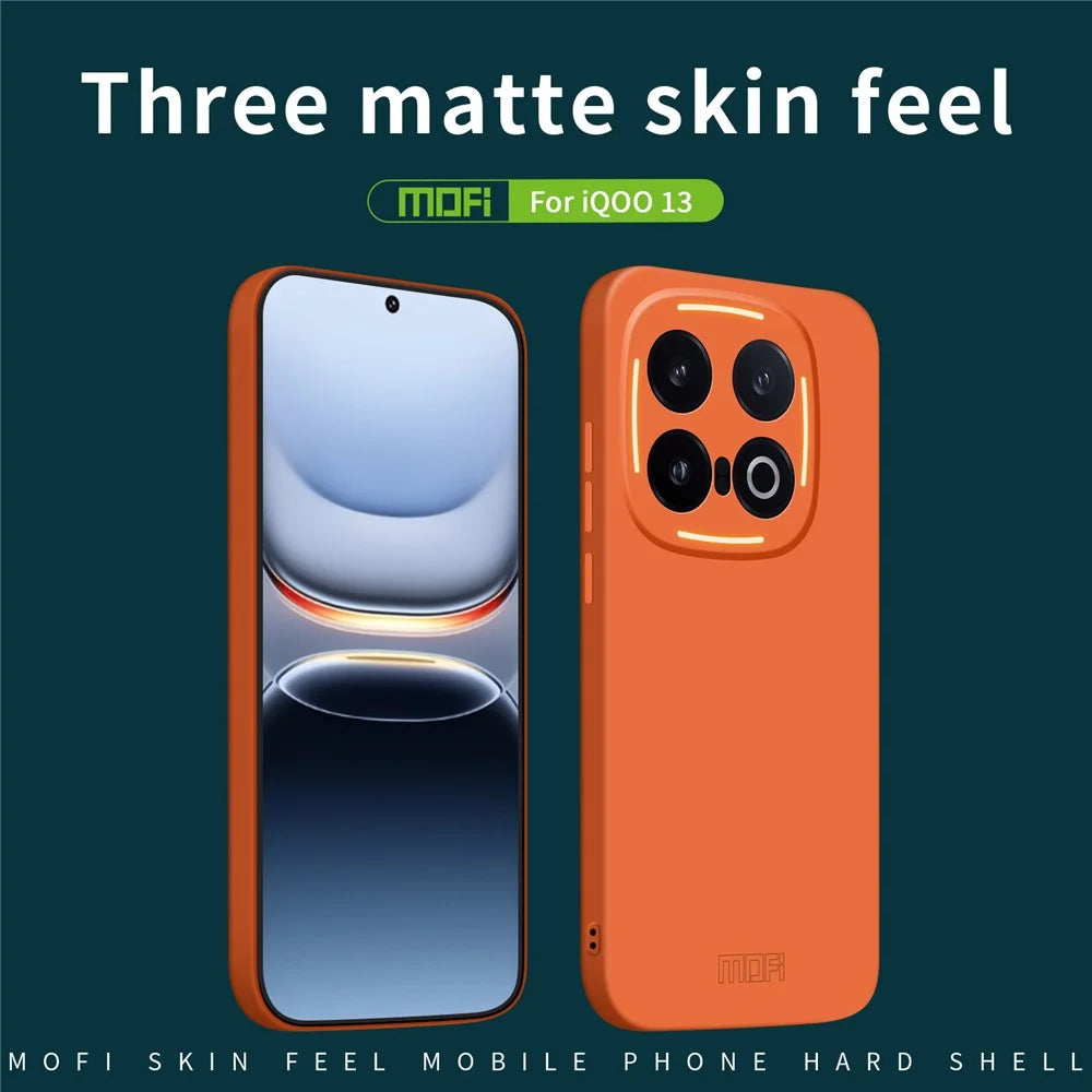 MOFI For vivo iQOO 13 5G Phone Case  JK Qin Series Skin-Touch Matte Anti-fingerprint Back Cover - Black - 2
