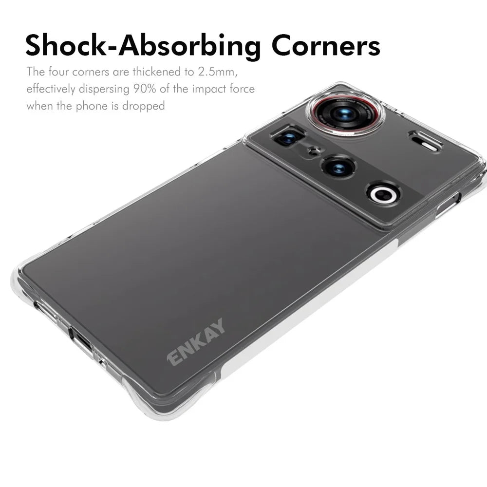 ENKAY HAT PRINCE For ZTE nubia Z70 Ultra 5G Clear Phone Case   Shockproof Anti-Slip TPU Cover - Transparent - 2