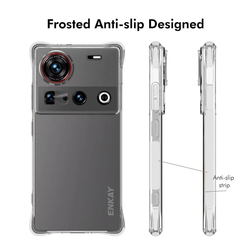 ENKAY HAT PRINCE For ZTE nubia Z70 Ultra 5G Clear Phone Case   Shockproof Anti-Slip TPU Cover - Transparent - 4