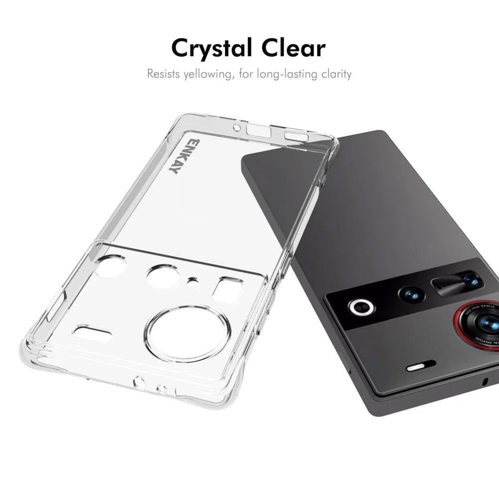 ENKAY HAT PRINCE For ZTE nubia Z70 Ultra 5G Clear Phone Case   Shockproof Anti-Slip TPU Cover - Transparent - 5