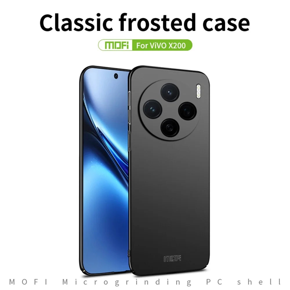 MOFI For vivo X200 5G Phone Case  Shield Matte Series Ultra Slim PC Protective Cover - Black - 2