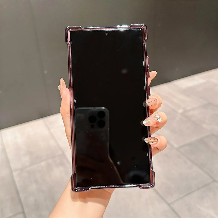 For Samsung Galaxy S23 Ultra Phone Case Gyroscope Kickstand Electroplating TPU PC Mobile Cover - Black - 7