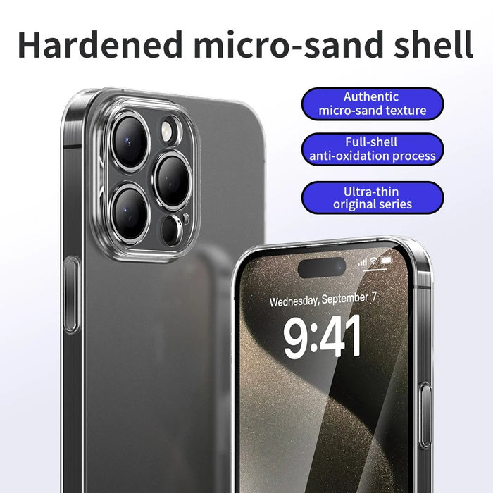 For iPhone 15 Pro Max Case Transparent Matte Hard PC Mobile Phone Cover - 3