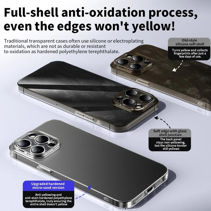 For iPhone 15 Pro Max Case Transparent Matte Hard PC Mobile Phone Cover - 4