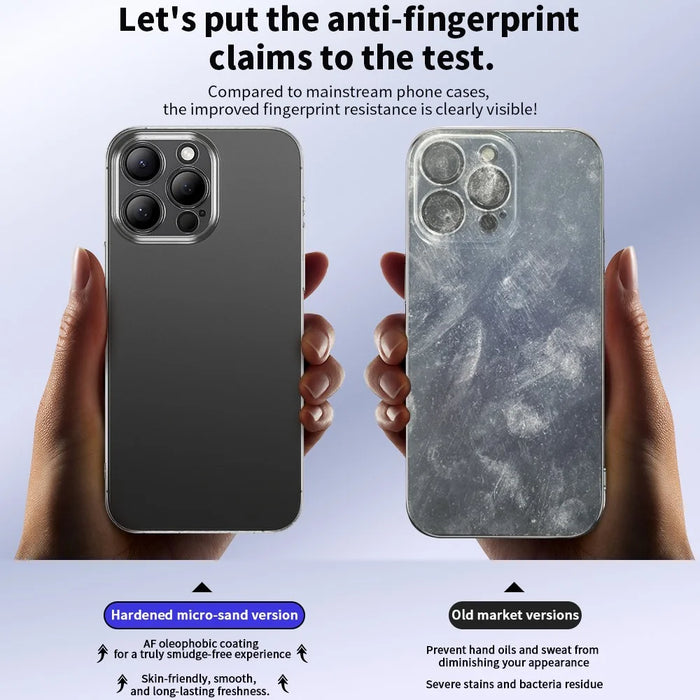 For iPhone 15 Pro Max Case Transparent Matte Hard PC Mobile Phone Cover - 7