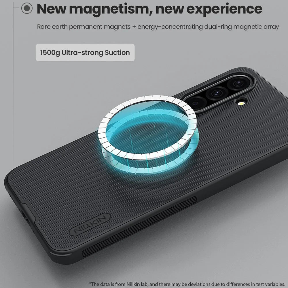NILLKIN Frosted Shield Pro for Samsung Galaxy A36 5G Magnetic Case PC + TPU Phone Cover - Black - 7