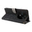 For Umidigi G100 Wallet Case RFID Blocking PU Leather Cover Stand View - Black - 4