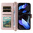 For Google Pixel 9 Pro / Pixel 9 Wallet Case with Shoulder / Wrist Strap Leather Phone Cover Stand - Pink - 4