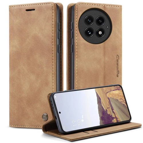CASEME For OnePlus 13 Wallet Case  013 Series PU Leather Phone Cover Stand - Brown - 1