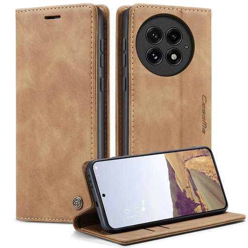 CASEME For OnePlus 13 Wallet Case  013 Series PU Leather Phone Cover Stand - Brown - 1