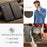 AUTSPACE For iPhone 16 Plus Wallet Case  A01 Leather Stand Cover with RFID Blocking Card Holder - Coffee - 5
