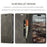 AUTSPACE For iPhone 16 Pro Wallet Case  A01 Leather Stand Cover with RFID Blocking Card Holder - Coffee - 6