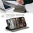 AUTSPACE For iPhone 16 Pro Wallet Case  A01 Leather Stand Cover with RFID Blocking Card Holder - Coffee - 7