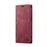 AUTSPACE For iPhone 15 Plus Wallet Case  A01 Leather Stand Cover with RFID Blocking Card Holder - Red - 2