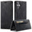 AUTSPACE For iPhone 16 Wallet Case  A01 Leather Stand Cover with RFID Blocking Card Holder - Black - 1
