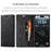 AUTSPACE For iPhone 16 Wallet Case  A01 Leather Stand Cover with RFID Blocking Card Holder - Black - 6