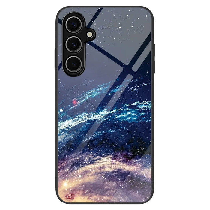 For Samsung Galaxy A26 5G Case Tempered Glass + PC + TPU Phone Protector Pattern Printing - The Milky Way - 1