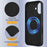For iPhone 16 Case Compatible with MagSafe Liquid Silicone Phone Cover with Camera Touch Control Button - Black - 7