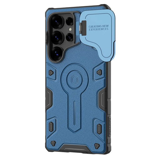 NILLKIN Camshield Armor Prop Case for Samsung Galaxy S25 Ultra Camera Lid PC + TPU Cover - Blue - 2