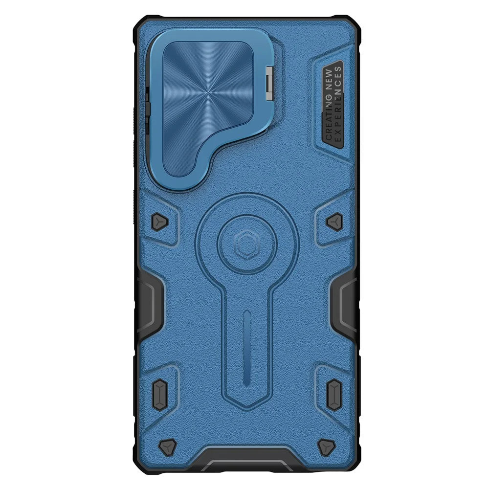 NILLKIN Camshield Armor Prop Case for Samsung Galaxy S25 Ultra Camera Lid PC + TPU Cover - Blue - 4