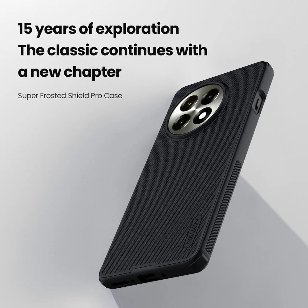 NILLKIN Frosted Shield Pro Case For OnePlus 13R 5G  /  Ace 5 5G  /  Ace 5 Pro 5G Matte PC + TPU Phone Cover - Black - 7