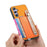 For Samsung Galaxy A36 5G Magnetic Leather Back Case with Detachable Card Holder and Wristband - Orange - 3