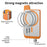 For Samsung Galaxy A36 5G Magnetic Leather Back Case with Detachable Card Holder and Wristband - Orange - 7