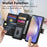 For Samsung Galaxy S24 FE Magnetic Leather Case with Detachable RFID Blocking Zipper Wallet Cover - Black - 6