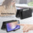 For Samsung Galaxy S24 FE Magnetic Leather Case with Detachable RFID Blocking Zipper Wallet Cover - Black - 7