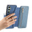For Samsung Galaxy S24 Magnetic Leather Case with Detachable RFID Blocking Zipper Wallet Cover - Blue - 4