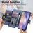 For Samsung Galaxy S24 Magnetic Leather Case with Detachable RFID Blocking Zipper Wallet Cover - Blue - 6
