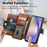 For Samsung Galaxy A25 5G (Global) (161.0 x 76.5 x 8.3mm) Magnetic Leather Case with Detachable RFID Blocking Zipper Wallet Cover - Brown - 6
