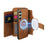 For Samsung Galaxy A35 5G Magnetic Leather Case with Detachable RFID Blocking Zipper Wallet Cover - Brown - 3