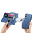 For Samsung Galaxy A26 5G Magnetic Leather Case with Detachable RFID Blocking Zipper Wallet Cover - Blue - 5
