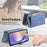 For Samsung Galaxy A26 5G Magnetic Leather Case with Detachable RFID Blocking Zipper Wallet Cover - Blue - 7