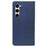 For Samsung Galaxy S23 Case Four Leaf Clover Leather Flip Phone Cover Stand Wallet - Blue - 6