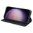 For Samsung Galaxy S23+ Case Four Leaf Clover Leather Flip Phone Cover Stand Wallet - Black - 3