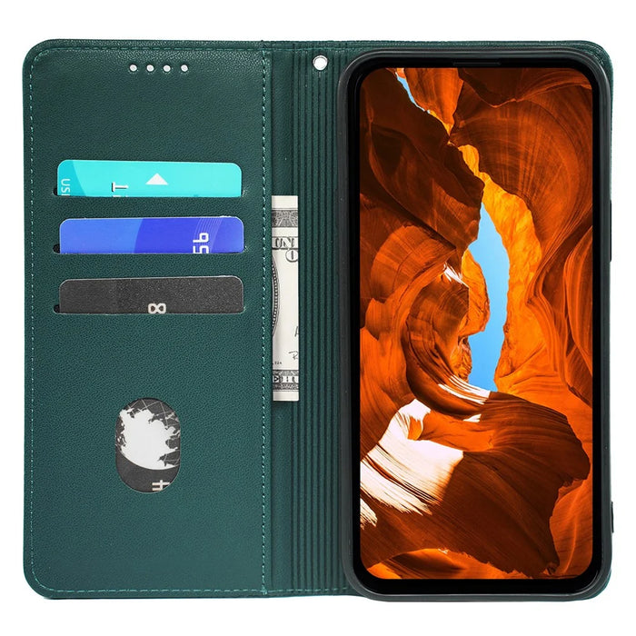 For Samsung Galaxy A36 5G / A56 5G Case Four Leaf Clover Leather Flip Phone Cover Stand Wallet - Green - 2