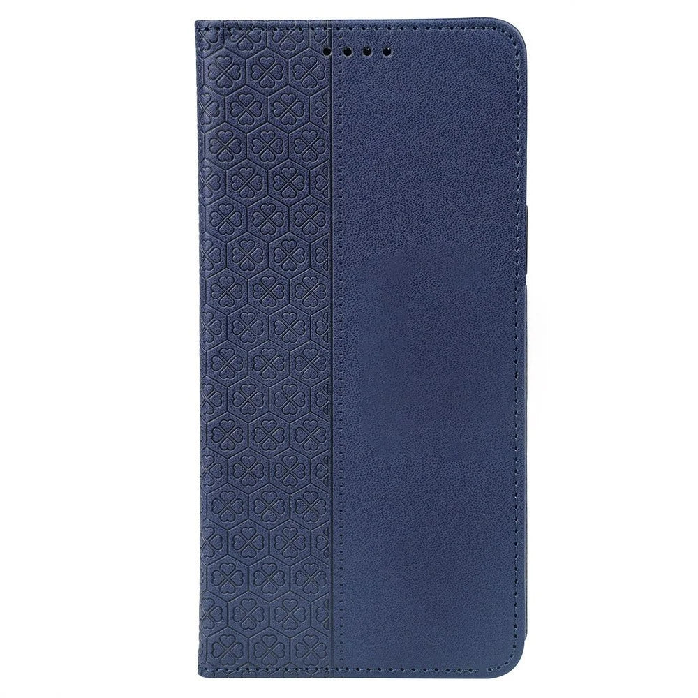 For Google Pixel 9 Pro XL Case Four Leaf Clover Leather Flip Phone Cover Stand Wallet - Blue - 5