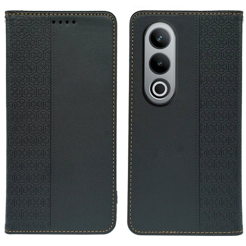For OnePlus Nord CE4 5G Case Four Leaf Clover Leather Flip Phone Cover Stand Wallet - Black - 1