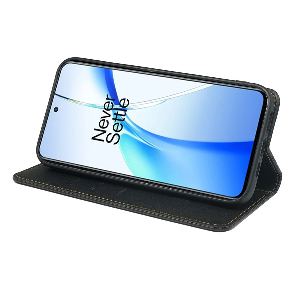 For OnePlus Nord CE4 5G Case Four Leaf Clover Leather Flip Phone Cover Stand Wallet - Black - 3